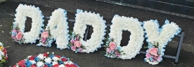 DADDY lettering funeral design
