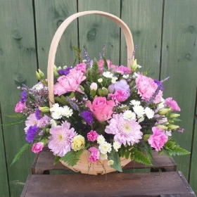 Sorbet basket pink and lilac