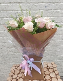 Pink Rose Hand Tied