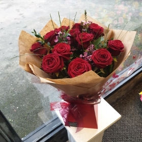 Red Rose Hand Tied
