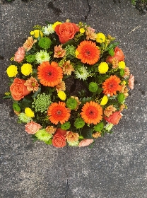 Orange and yellow wreath