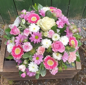 Pink and white posy