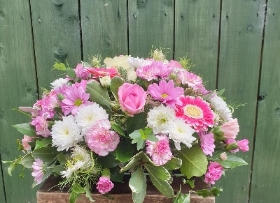 Pink and white posy