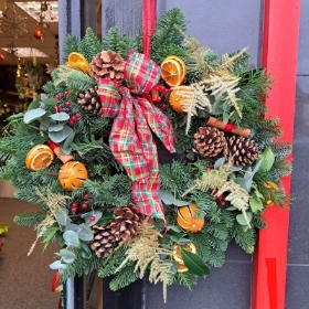 Luxury spruce door wreath