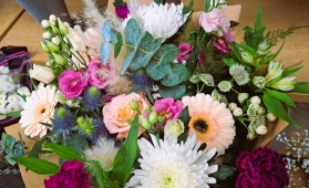 Chic pastel Mothers Day hand tied