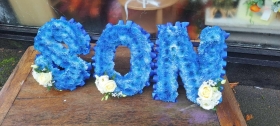 SON floral lettering