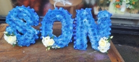 SON floral lettering