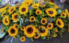 Sunflower double ended spray